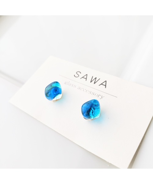 tone（トーン）の「【sawa】一粒ピアス(MA)（ピアス（両耳用）・レディース・スカイブルー/グレー/ターコイズブルー/ライム/ブルー/その他/クリア/ラベンダー/ピンク系その他/シャンパン/ブラウン/パープル系その他/パープル系その他2/パープル系その他3/ブルー系その他2/グリーン系その他/ブルー系その他/カーキ/ブルー系その他3/グリーン・FREE）」の8枚目の写真