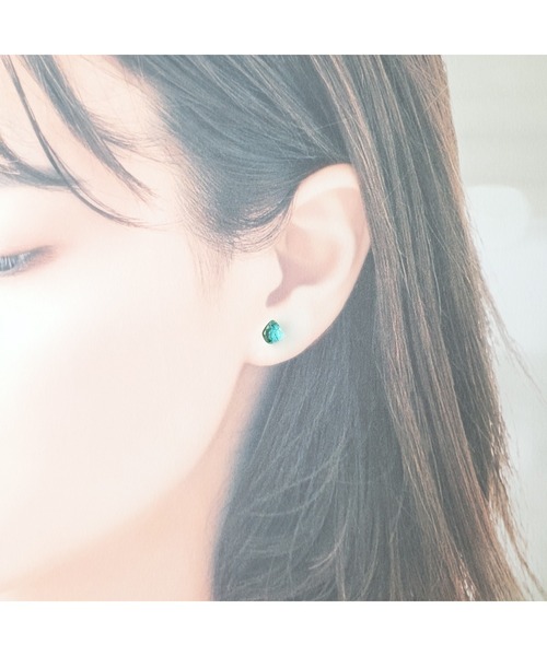 tone（トーン）の「【sawa】一粒ピアス(MA)（ピアス（両耳用）・レディース・スカイブルー/グレー/ターコイズブルー/ライム/ブルー/その他/クリア/ラベンダー/ピンク系その他/シャンパン/ブラウン/パープル系その他/パープル系その他2/パープル系その他3/ブルー系その他2/グリーン系その他/ブルー系その他/カーキ/ブルー系その他3/グリーン・FREE）」の22枚目の写真