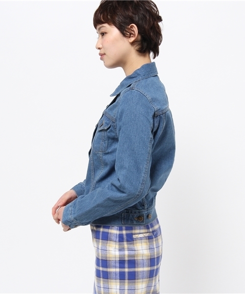 Chico(チコ)の「デニムGジャン(デニムジャケット・レディース・ネイビー/ブルー/ホワイト・FREE)」の5枚目の写真