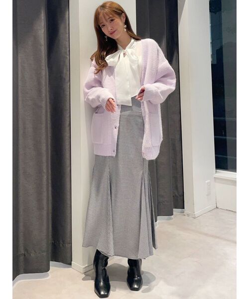 MERCURYDUO（マーキュリーデュオ）の「ダブルフェイスミディカーディガン（カーディガン/ボレロ・レディース・オフホワイト/ミント/ラベンダー/イエロー・FREE）」の17枚目の写真