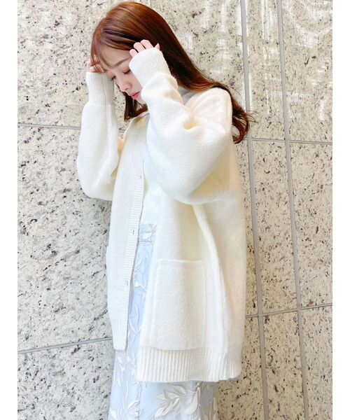 MERCURYDUO（マーキュリーデュオ）の「ダブルフェイスミディカーディガン（カーディガン/ボレロ・レディース・オフホワイト/ミント/ラベンダー/イエロー・FREE）」の14枚目の写真