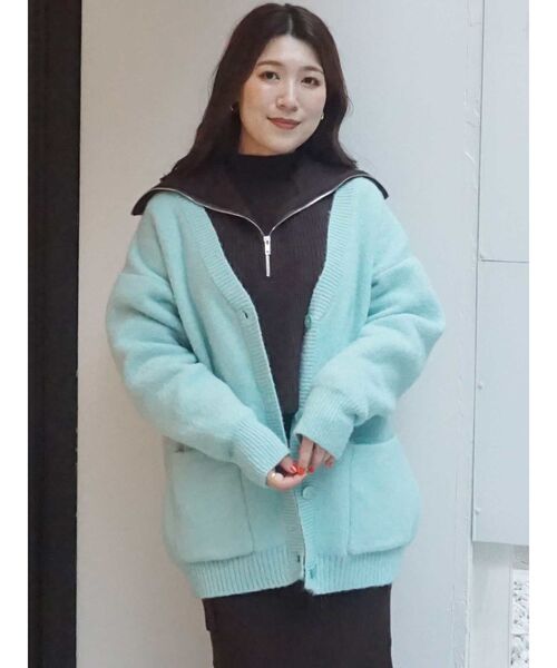 MERCURYDUO（マーキュリーデュオ）の「ダブルフェイスミディカーディガン（カーディガン/ボレロ・レディース・オフホワイト/ミント/ラベンダー/イエロー・FREE）」の12枚目の写真