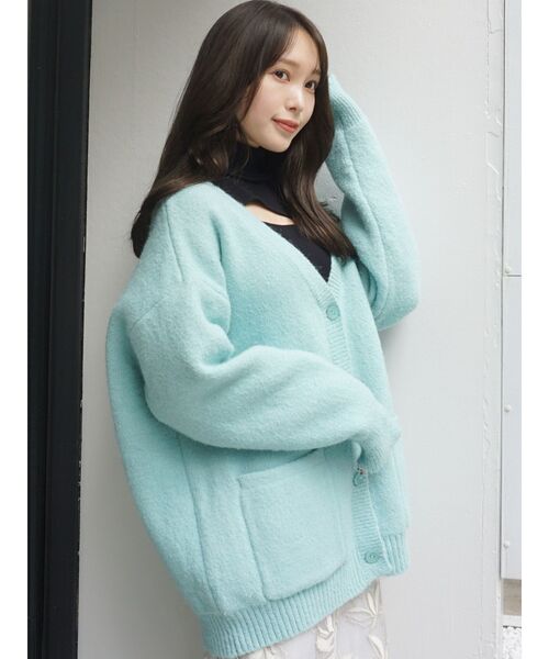 MERCURYDUO（マーキュリーデュオ）の「ダブルフェイスミディカーディガン（カーディガン/ボレロ・レディース・オフホワイト/ミント/ラベンダー/イエロー・FREE）」の19枚目の写真