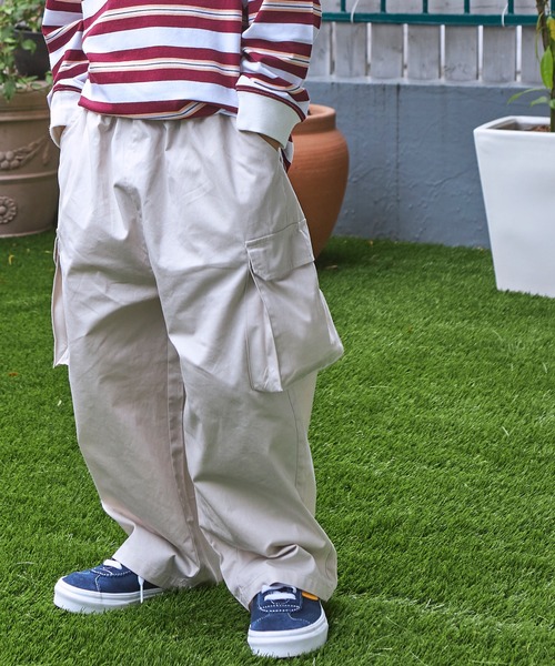 PAIRMANON STREET（ペアマノンストリート）の「【PAIRMANON STREET】バルーンシルエットカーゴパンツ（カーゴパンツ・キッズ・ブラック/ダークグリーン/ベージュ/グレー/オレンジ/その他/カモフラージュ/その他1・90/110/120/130/150/100/140）」の3枚目の写真