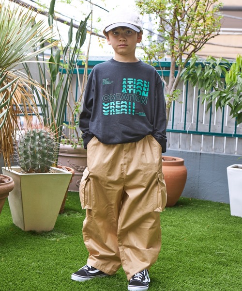 PAIRMANON STREET（ペアマノンストリート）の「【PAIRMANON STREET】バルーンシルエットカーゴパンツ（カーゴパンツ・キッズ・ブラック/ダークグリーン/ベージュ/グレー/オレンジ/その他/カモフラージュ/その他1・90/110/120/130/150/100/140）」の14枚目の写真