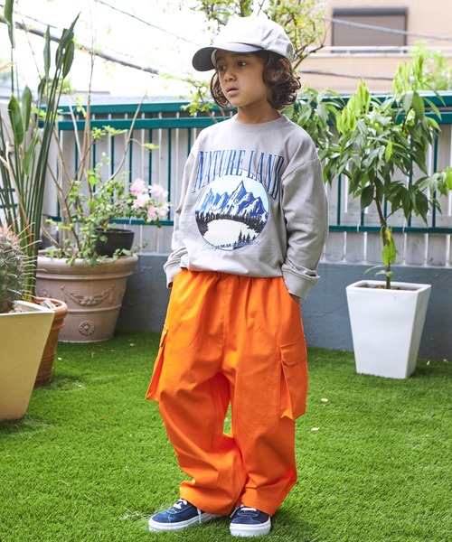 PAIRMANON STREET（ペアマノンストリート）の「【PAIRMANON STREET】バルーンシルエットカーゴパンツ（カーゴパンツ・キッズ・ブラック/ダークグリーン/ベージュ/グレー/オレンジ/その他/カモフラージュ/その他1・90/110/120/130/150/100/140）」の18枚目の写真