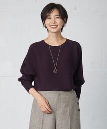 【洗える】SECOND PRINCE ドルマンスリーブ ニット