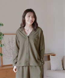 sleeping.com（スリーピングドットコム）の「オリジナルの香り付き素材 レディス・ランダムストライプジャガードカットソー羽織（ルームウェア/パジャマ・レディース）」