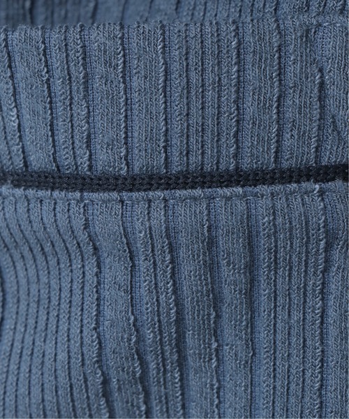 sleeping.com（スリーピングドットコム）の「オリジナルの香り付き素材 レディス・ランダムストライプジャガードカットソー羽織（ルームウェア/パジャマ・レディース・ブルー/オリーブ・ﾌﾘ-）」の12枚目の写真