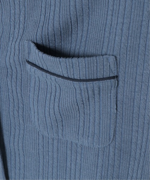 sleeping.com（スリーピングドットコム）の「オリジナルの香り付き素材 レディス・ランダムストライプジャガードカットソー羽織（ルームウェア/パジャマ・レディース・ブルー/オリーブ・ﾌﾘ-）」の10枚目の写真