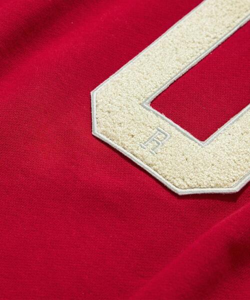 green label relaxing（グリーンレーベルリラクシング）の「【WEB限定】＜kinokoさん × GLR or＞ 刺繍 レタード 長袖 スウェット（スウェット・メンズ・オフホワイト/レッド/ネイビー・S/M/L）」の10枚目の写真