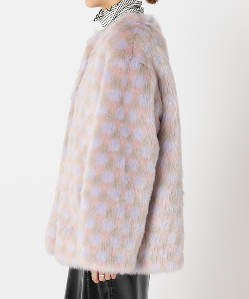 U by SPICK&SPAN SELECT(ユーバイスピックアンドスパンセレクト)の「【MOLLIOLLI/モリオリ】 REBECA MIX クルーネック コート(その他アウター・レディース・ライトパープル・FREE)」の22枚目の写真