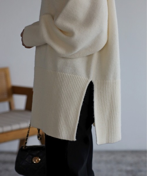 Bonjour Sagan(ボンジュールサガン)の「裾リブニット(ニット/セーター・レディース・ホワイト/グレー/ピンク/レッド系その他・FREE)」の5枚目の写真