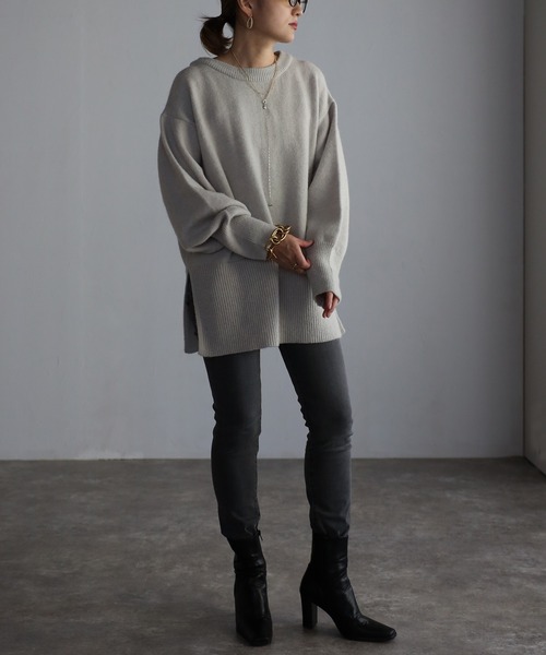 Bonjour Sagan(ボンジュールサガン)の「裾リブニット(ニット/セーター・レディース・ホワイト/グレー/ピンク/レッド系その他・FREE)」の18枚目の写真