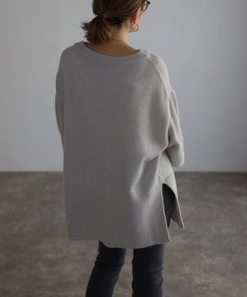 Bonjour Sagan(ボンジュールサガン)の「裾リブニット(ニット/セーター・レディース・ホワイト/グレー/ピンク/レッド系その他・FREE)」の6枚目の写真