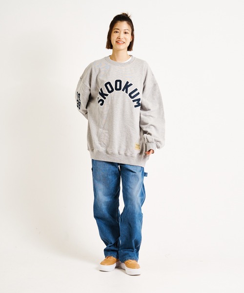 SKOOKUM（スクーカム）の「SKOOKUM LOGO SWEAT/スクーカム ロゴスウェット（スウェット・メンズ・グレー/ネイビー/アイボリー・M/L）」の8枚目の写真
