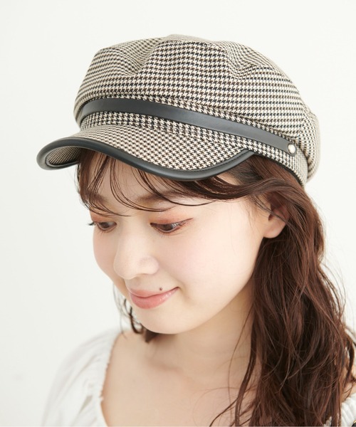 FREE'S MART（フリーズマート）の「◇チェックマリンキャス（キャスケット・レディース・ブラック系その他/ベージュ系その他・ﾌﾘ-）」の3枚目の写真