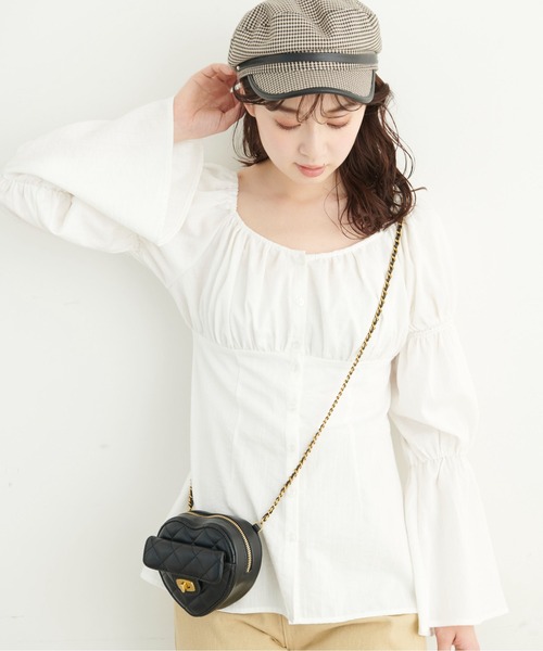 FREE'S MART（フリーズマート）の「◇チェックマリンキャス（キャスケット・レディース・ブラック系その他/ベージュ系その他・ﾌﾘ-）」の4枚目の写真