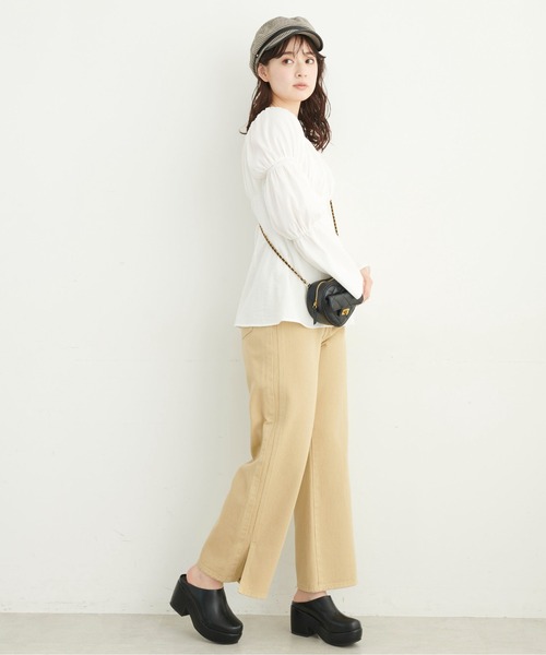 FREE'S MART（フリーズマート）の「◇チェックマリンキャス（キャスケット・レディース・ブラック系その他/ベージュ系その他・ﾌﾘ-）」の5枚目の写真