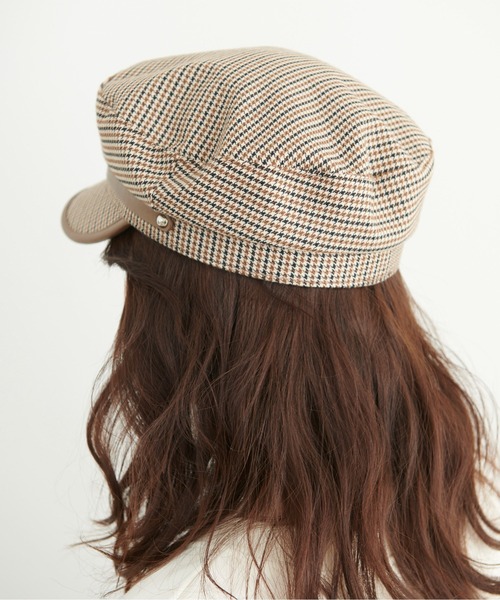 FREE'S MART（フリーズマート）の「◇チェックマリンキャス（キャスケット・レディース・ブラック系その他/ベージュ系その他・ﾌﾘ-）」の7枚目の写真