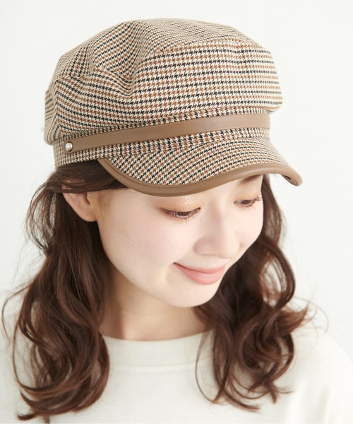 FREE'S MART（フリーズマート）の「◇チェックマリンキャス（キャスケット・レディース・ブラック系その他/ベージュ系その他・ﾌﾘ-）」の10枚目の写真