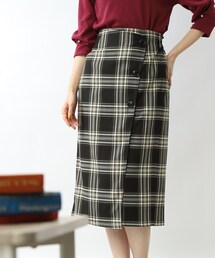 DRESKIP | 【Iラインで上品】ラップ風ナロースカート(スカート)