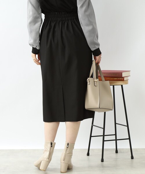 DRESKIP(ドレスキップ)の「◆【Iラインで上品】ラップ風ナロースカート(スカート・レディース・ボルドー/ベージュ系その他2/ブラック系1/ネイビー系1/ブラック・04/02/03)」の10枚目の写真