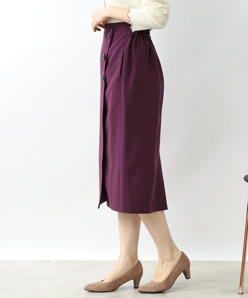 DRESKIP(ドレスキップ)の「◆【Iラインで上品】ラップ風ナロースカート(スカート・レディース・ボルドー/ベージュ系その他2/ブラック系1/ネイビー系1/ブラック・04/02/03)」の16枚目の写真