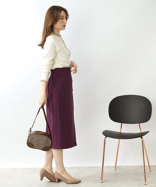 DRESKIP(ドレスキップ)の「◆【Iラインで上品】ラップ風ナロースカート(スカート・レディース・ボルドー/ベージュ系その他2/ブラック系1/ネイビー系1/ブラック・04/02/03)」の19枚目の写真