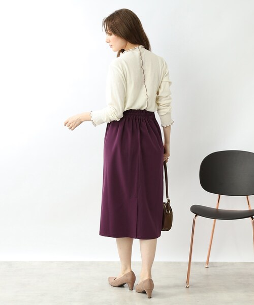 DRESKIP(ドレスキップ)の「◆【Iラインで上品】ラップ風ナロースカート(スカート・レディース・ボルドー/ベージュ系その他2/ブラック系1/ネイビー系1/ブラック・04/02/03)」の20枚目の写真