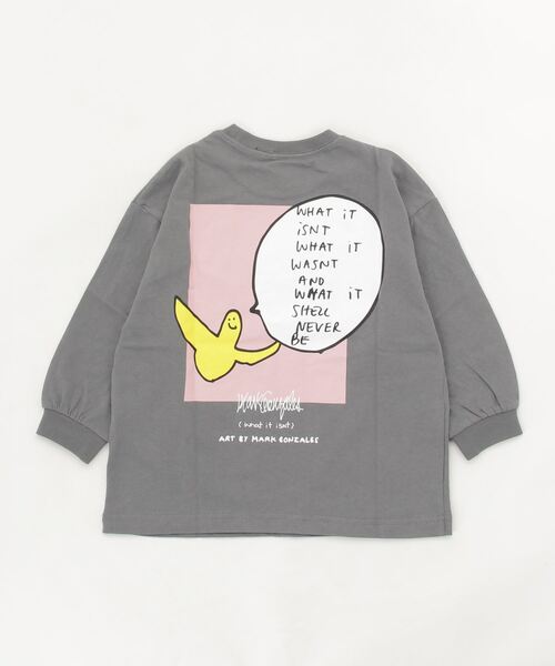 (What it isNt)ART BY MARKGONZALES(ワットイットイズント)の「MarkGonzales/マークゴンザレス キッズ ロンT 47220227(Tシャツ/カットソー・キッズ・ホワイト/グレー/グリーン・140cm/110cm/100cm/150cm/160cm/120cm/130cm)」の3枚目の写真