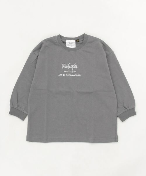 (What it isNt)ART BY MARKGONZALES(ワットイットイズント)の「MarkGonzales/マークゴンザレス キッズ ロンT 47220227(Tシャツ/カットソー・キッズ・ホワイト/グレー/グリーン・140cm/110cm/100cm/150cm/160cm/120cm/130cm)」の5枚目の写真