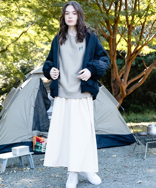 OUTDOOR PRODUCTS APPAREL(アウトドアプロダクツアパレル)の「2WAY リバーシブル ビッグシルエット バルーンシルエット MA-1 ジャケット(MA-1・レディース・ブラック/ブラウン/カーキ・MEDIUM)」の4枚目の写真