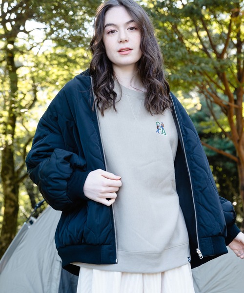 OUTDOOR PRODUCTS APPAREL(アウトドアプロダクツアパレル)の「2WAY リバーシブル ビッグシルエット バルーンシルエット MA-1 ジャケット(MA-1・レディース・ブラック/ブラウン/カーキ・MEDIUM)」の7枚目の写真