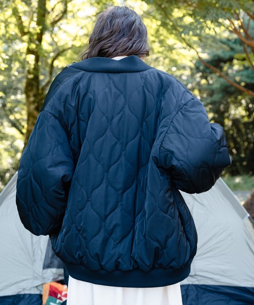 OUTDOOR PRODUCTS APPAREL(アウトドアプロダクツアパレル)の「2WAY リバーシブル ビッグシルエット バルーンシルエット MA-1 ジャケット(MA-1・レディース・ブラック/ブラウン/カーキ・MEDIUM)」の11枚目の写真