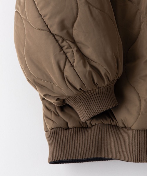 OUTDOOR PRODUCTS APPAREL(アウトドアプロダクツアパレル)の「2WAY リバーシブル ビッグシルエット バルーンシルエット MA-1 ジャケット(MA-1・レディース・ブラック/ブラウン/カーキ・MEDIUM)」の20枚目の写真