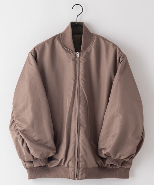 OUTDOOR PRODUCTS APPAREL(アウトドアプロダクツアパレル)の「2WAY リバーシブル ビッグシルエット バルーンシルエット MA-1 ジャケット(MA-1・レディース・ブラック/ブラウン/カーキ・MEDIUM)」の22枚目の写真