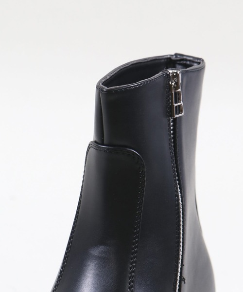 SPINNS(スピンズ)の「フェイクレザー ジップアップヒールブーツ(ブーツ・メンズ・ブラック・27cm/25cm/26cm)」の7枚目の写真