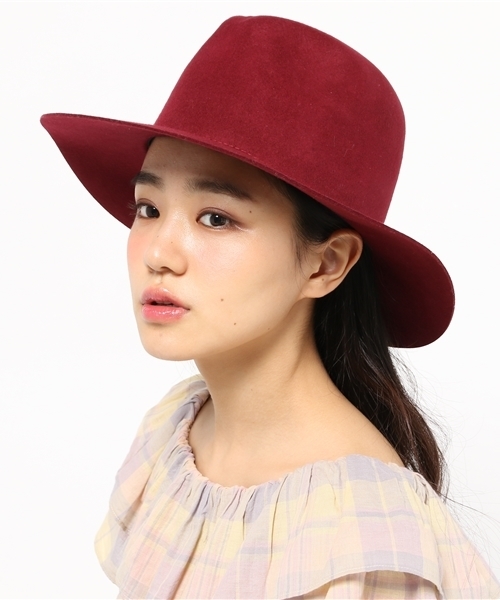 WEGO（ウィゴー）の「WEGO/ツバ広フェルトハット（ハット・レディース・ブラック/ダークグレー/ワインレッド・FREE）」の11枚目の写真