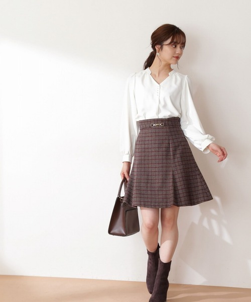 PROPORTION BODY DRESSING（プロポーションボディドレッシング）の「パールブラウス/1212210915（シャツ/ブラウス・レディース・ホワイト系その他/グリーン/グレー・MEDIUM/SMALL）」の4枚目の写真