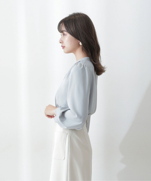 PROPORTION BODY DRESSING（プロポーションボディドレッシング）の「パールブラウス/1212210915（シャツ/ブラウス・レディース・ホワイト系その他/グリーン/グレー・MEDIUM/SMALL）」の8枚目の写真