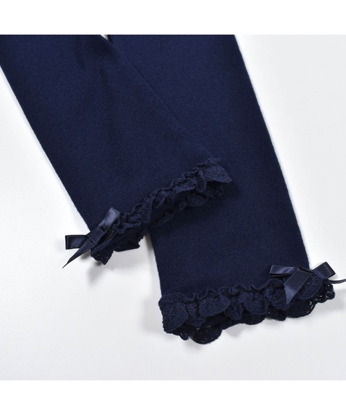 BeBe(ベベ)の「BeBe/起毛フライス裾レースレギンス(90~140cm)(レギンス/スパッツ・キッズ・ブラック/ネイビー・XX-SMALL/X-SMALL/SMALL/MEDIUM/LARGE/X-LARGE)」の13枚目の写真