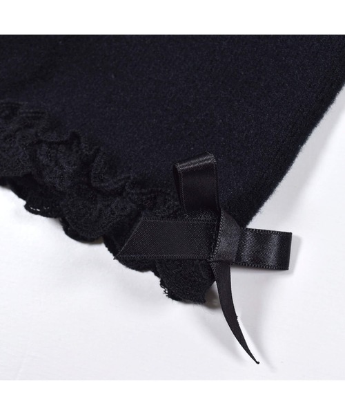BeBe(ベベ)の「BeBe/起毛フライス裾レースレギンス(90~140cm)(レギンス/スパッツ・キッズ・ブラック/ネイビー・XX-SMALL/X-SMALL/SMALL/MEDIUM/LARGE/X-LARGE)」の6枚目の写真