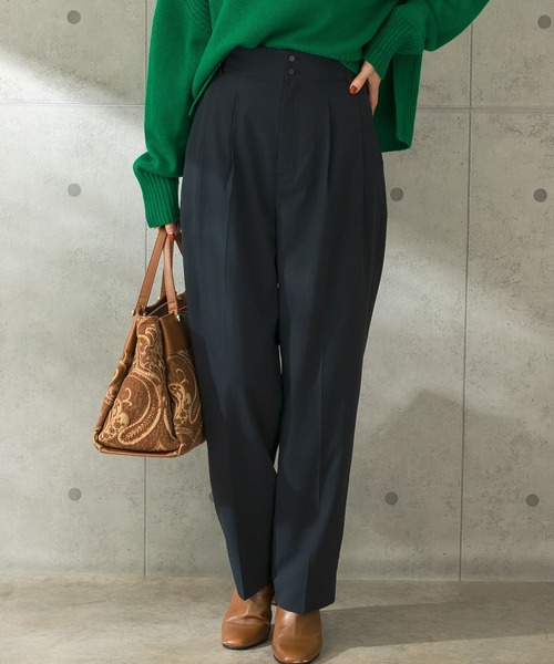 URBAN RESEARCH ROSSO WOMEN(アーバンリサーチ ロッソ)の「カーブフォルムハイウエストパンツ(その他パンツ・レディース・チャコールグレー/パープル系その他・38/36)」の3枚目の写真