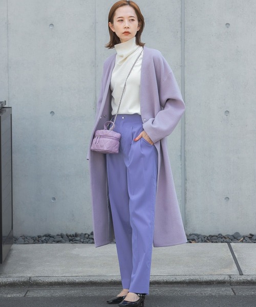 URBAN RESEARCH ROSSO WOMEN(アーバンリサーチ ロッソ)の「カーブフォルムハイウエストパンツ(その他パンツ・レディース・チャコールグレー/パープル系その他・38/36)」の10枚目の写真
