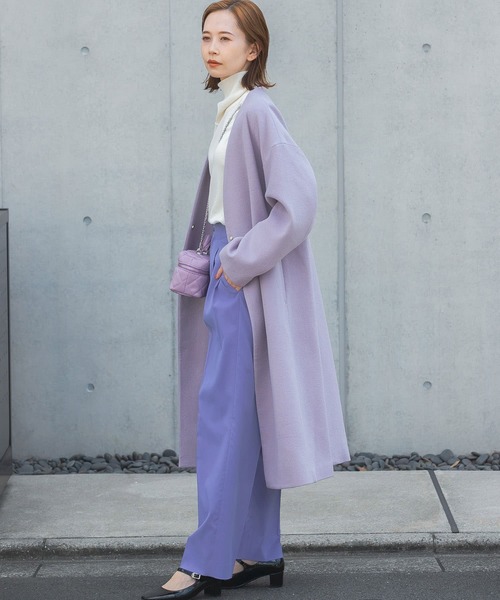 URBAN RESEARCH ROSSO WOMEN(アーバンリサーチ ロッソ)の「カーブフォルムハイウエストパンツ(その他パンツ・レディース・チャコールグレー/パープル系その他・38/36)」の11枚目の写真