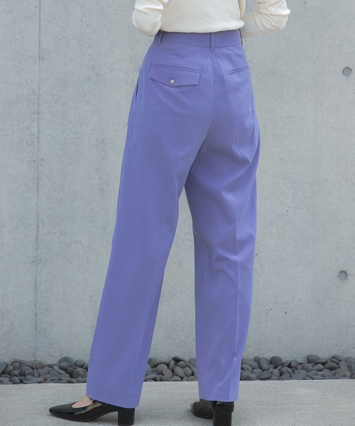 URBAN RESEARCH ROSSO WOMEN(アーバンリサーチ ロッソ)の「カーブフォルムハイウエストパンツ(その他パンツ・レディース・チャコールグレー/パープル系その他・38/36)」の14枚目の写真