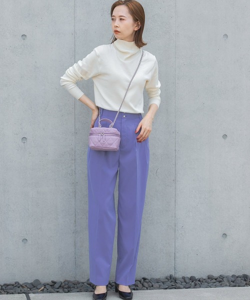 URBAN RESEARCH ROSSO WOMEN(アーバンリサーチ ロッソ)の「カーブフォルムハイウエストパンツ(その他パンツ・レディース・チャコールグレー/パープル系その他・38/36)」の15枚目の写真
