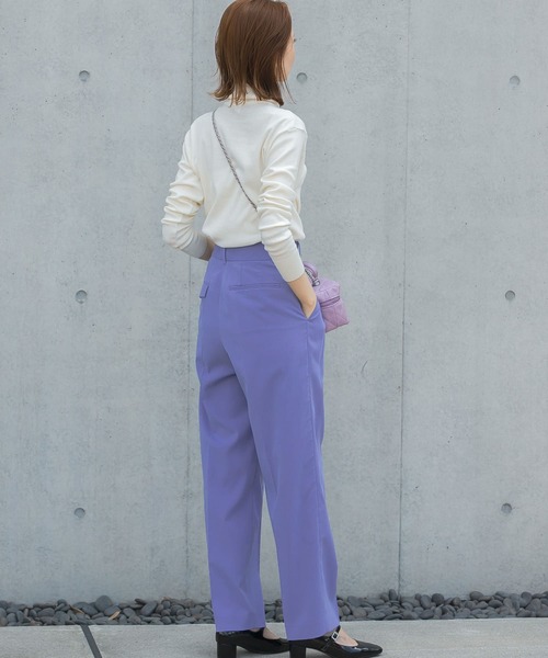URBAN RESEARCH ROSSO WOMEN(アーバンリサーチ ロッソ)の「カーブフォルムハイウエストパンツ(その他パンツ・レディース・チャコールグレー/パープル系その他・38/36)」の16枚目の写真