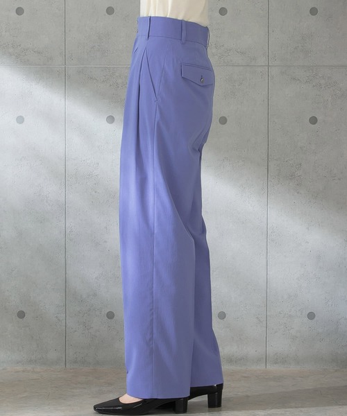 URBAN RESEARCH ROSSO WOMEN(アーバンリサーチ ロッソ)の「カーブフォルムハイウエストパンツ(その他パンツ・レディース・チャコールグレー/パープル系その他・38/36)」の18枚目の写真